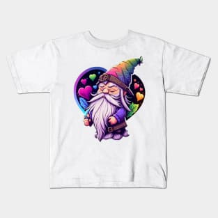 Valentine Gnome - sticker Kids T-Shirt